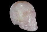 Polished Brazilian Rose Quartz Crystal Skull #95564-2